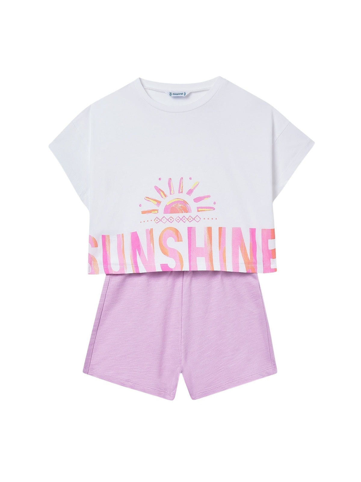 Conj. short gráfica Lilac (Lilás)  para Menina - Mayoral