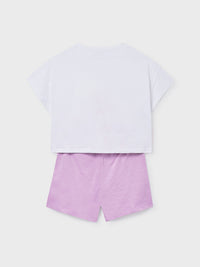 Conj. short gráfica Lilac (Lilás)  para Menina - Mayoral
