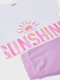 Conj. short gráfica Lilac (Lilás)  para Menina - Mayoral