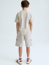 Bermuda interlock fechos Shitake (Cinza)  para Menino - Mayoral
