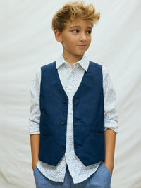 Colete linho suiting Atlantico (Azul)  para Menino - Mayoral