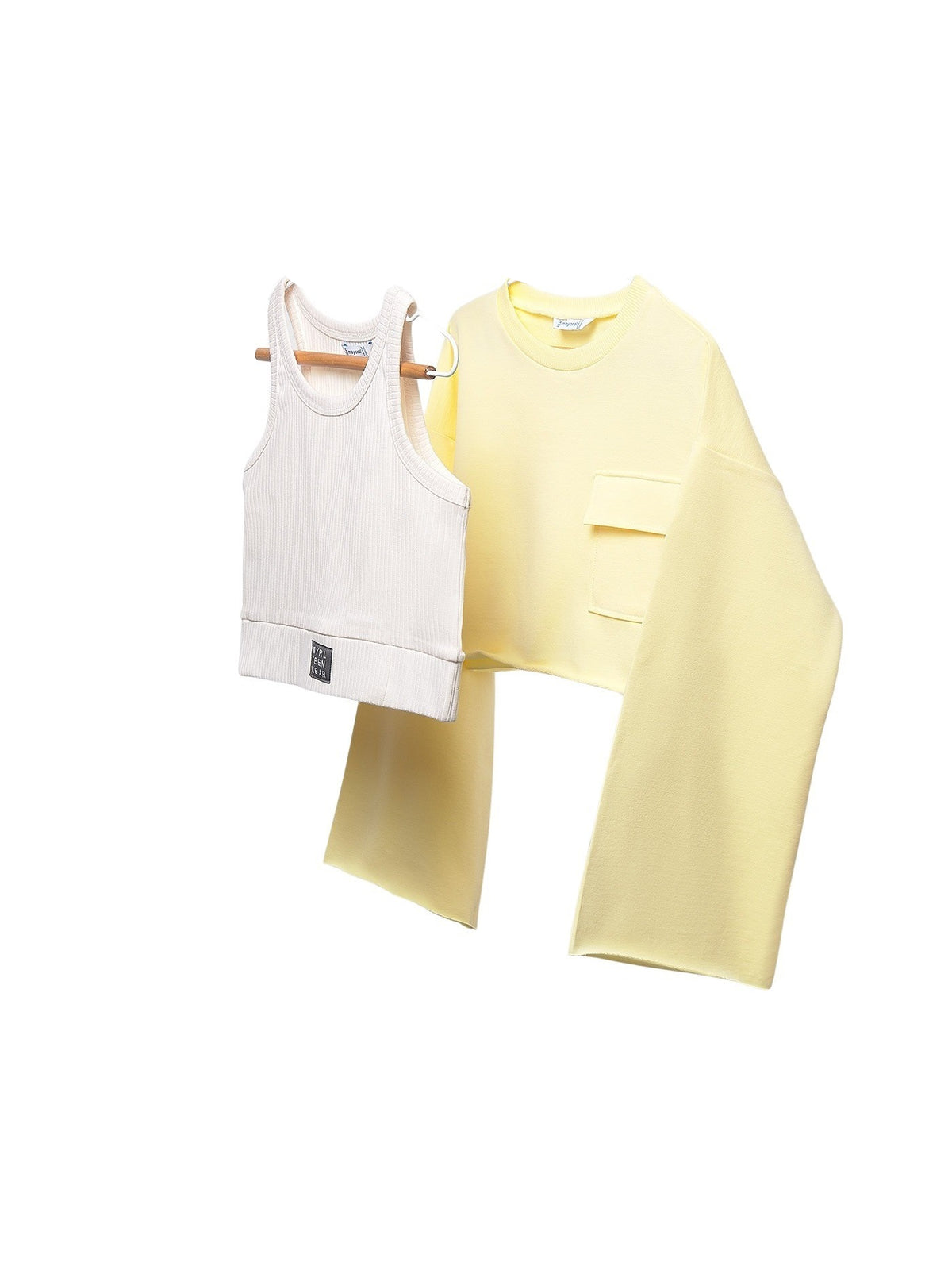 Pulôver de 2 peças Baunilha (Amarelo Pálido)  para Menina - Mayoral