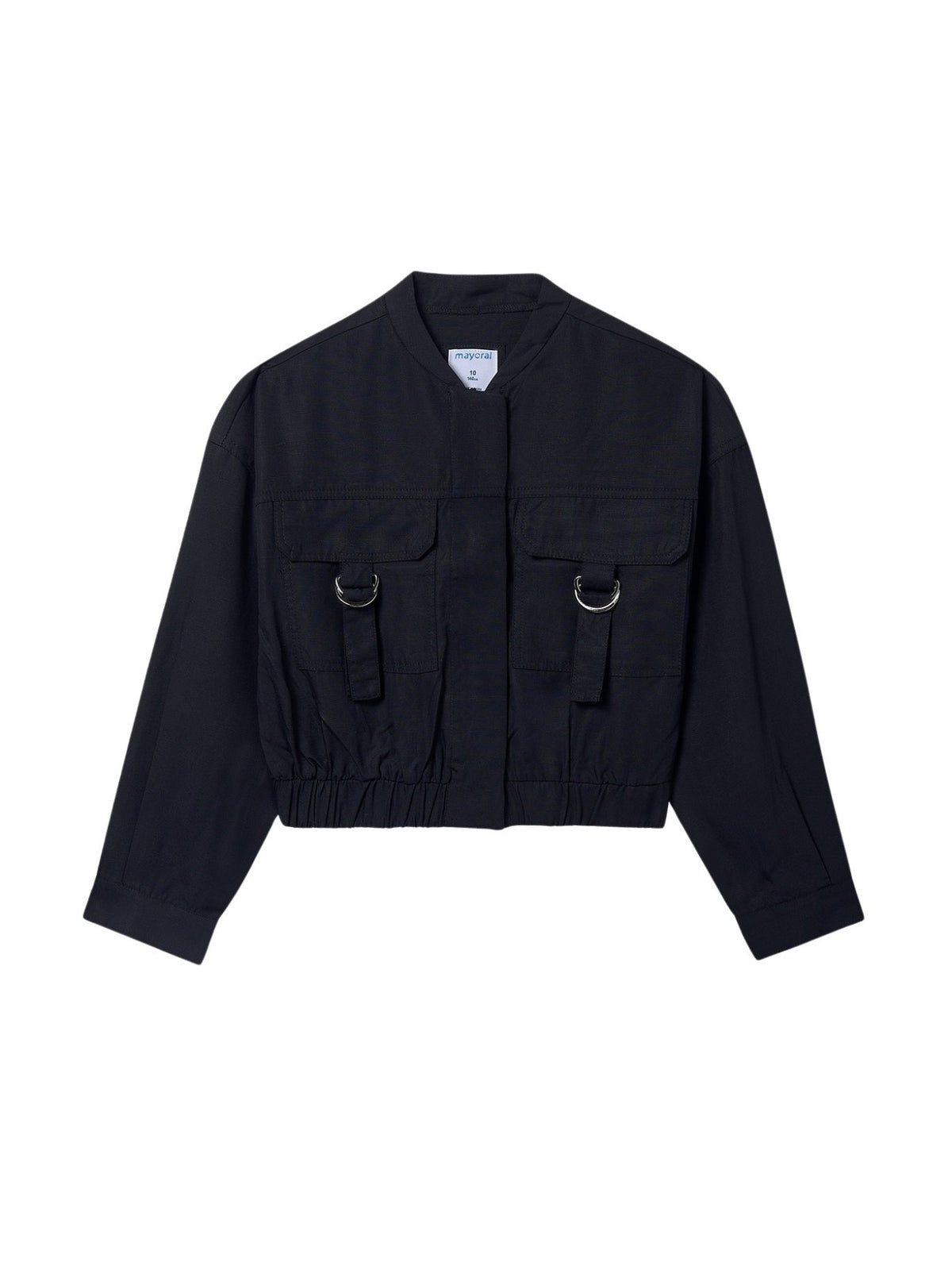 Jaqueta bomber fivelas Preto (Preto)  para Menina - Mayoral