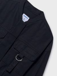 Jaqueta bomber fivelas Preto (Preto)  para Menina - Mayoral