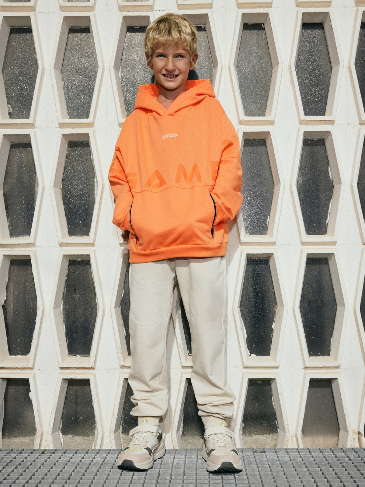 Sweat fechos Damasco (Laranja Outono)  para Menino - Mayoral