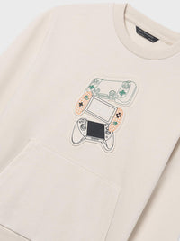 Sweat embossed Canamo (Creme / Pérola)  para Menino - Mayoral