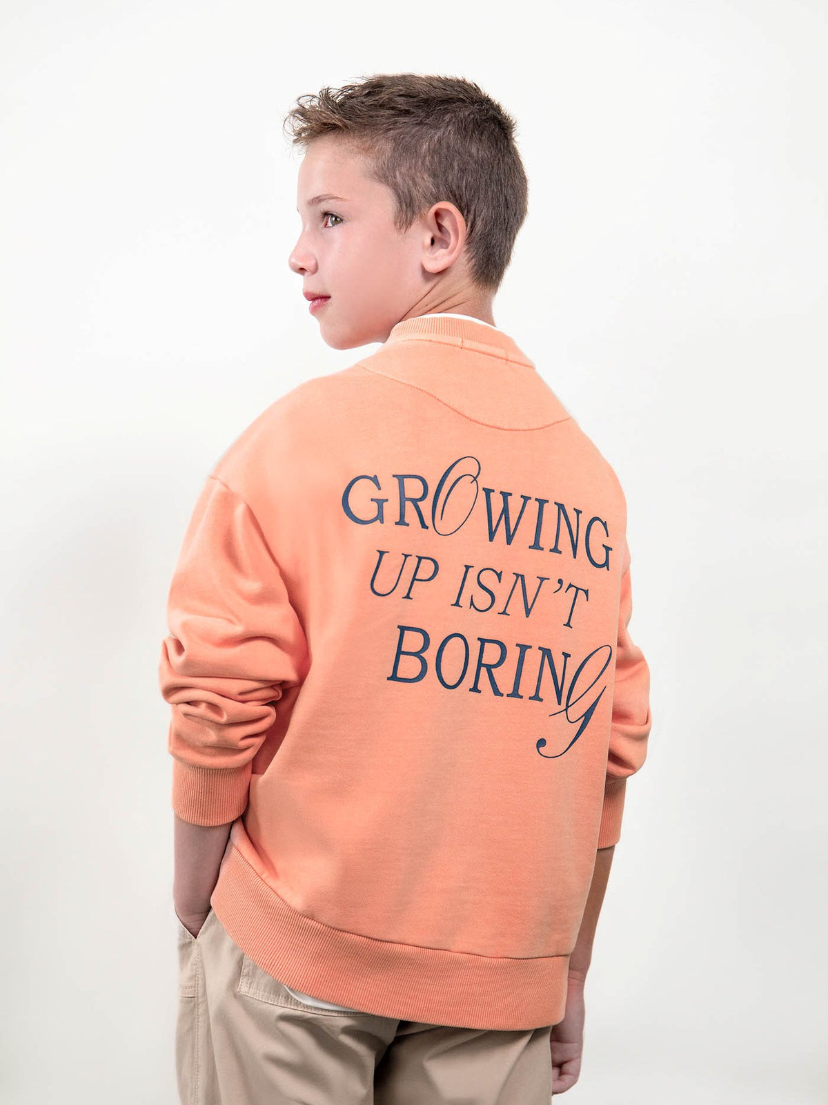 Sweat "growing up" Coral (Tijolo)  para Menino - Mayoral