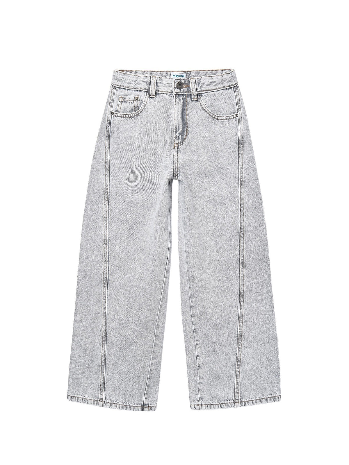 Calça ganga wide leg Cinza (Cinza)  para Menina - Mayoral