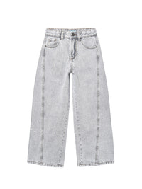 Calça ganga wide leg Cinza (Cinza)  para Menina - Mayoral