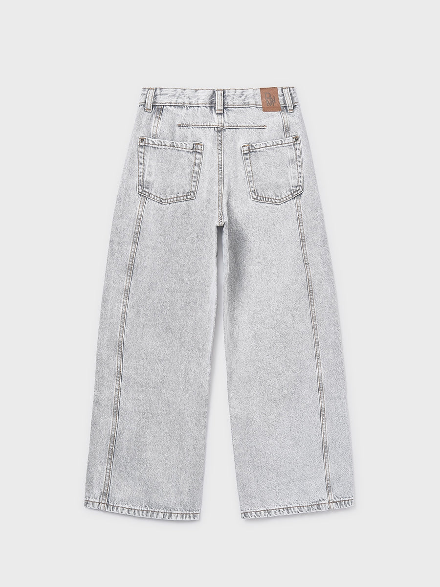 Calça ganga wide leg Cinza (Cinza)  para Menina - Mayoral