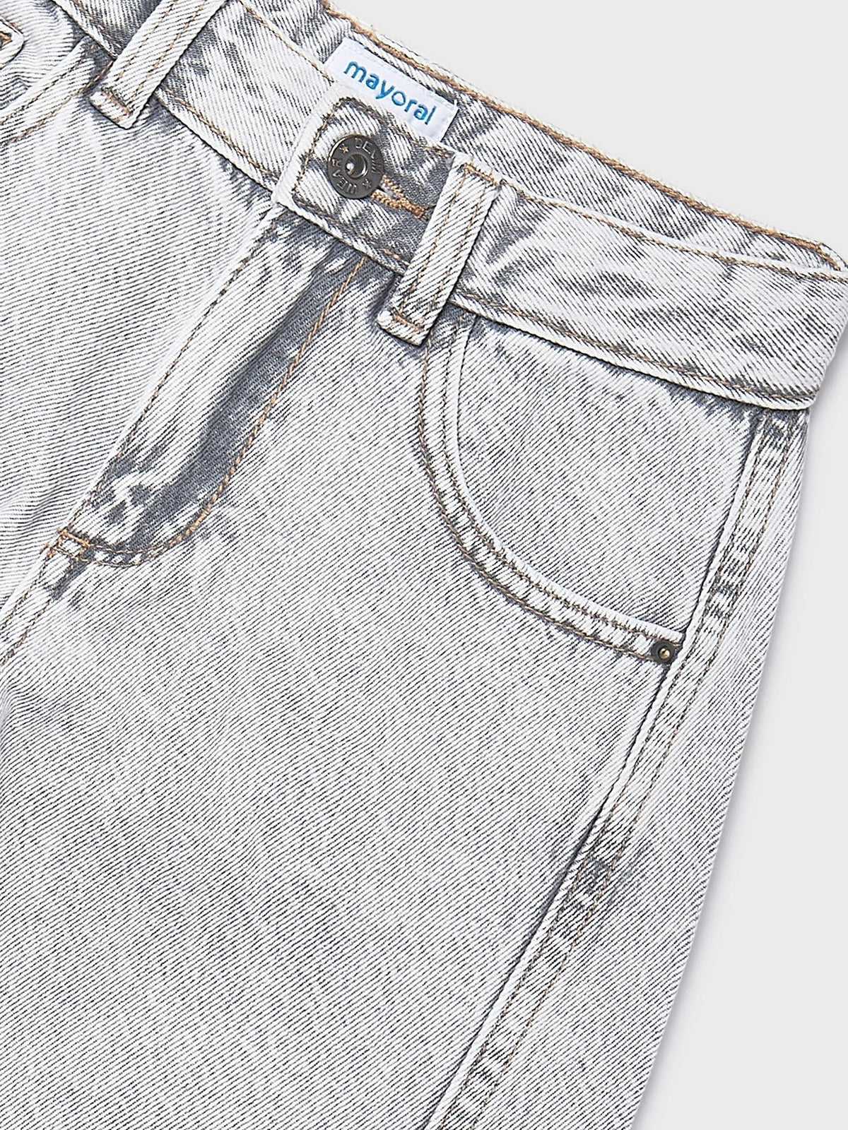 Calça ganga wide leg Cinza (Cinza)  para Menina - Mayoral