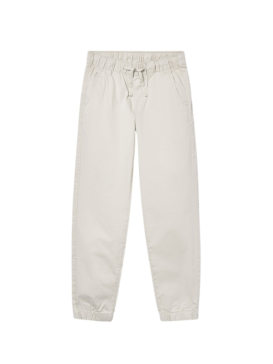 Calça jogger sarja Canamo (Creme / Pérola)  para Menino - Mayoral