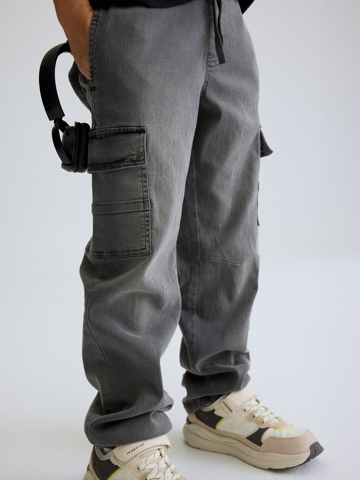 Calça denim jogger Cinz medio (Cinza)  para Menino - Mayoral