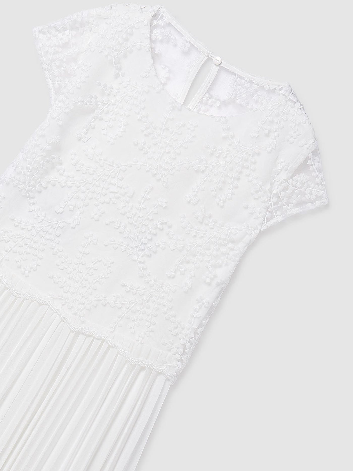Macacão comp. comb. plissado Nata (Creme / Pérola)  para Menina - Mayoral