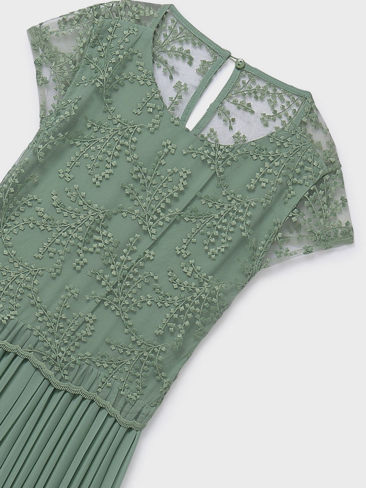 Macacão comp. comb. plissado Sálvia (Verde seco)  para Menina - Mayoral