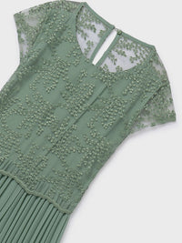 Macacão comp. comb. plissado Sálvia (Verde seco)  para Menina - Mayoral