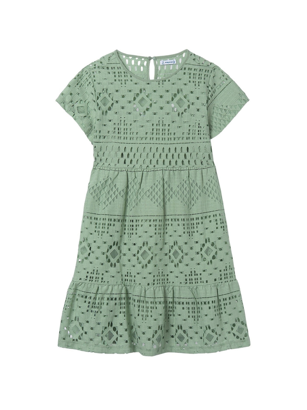 Vestido renda Sálvia (Verde seco)  para Menina - Mayoral