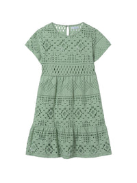 Vestido renda Sálvia (Verde seco)  para Menina - Mayoral