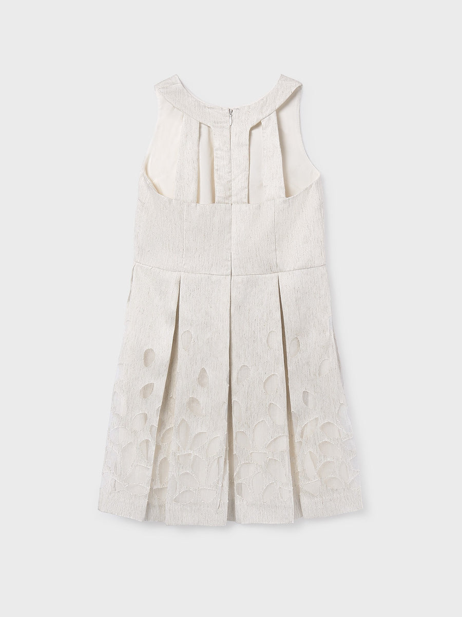Vestido orla Linho (Bege)  para Menina - Mayoral