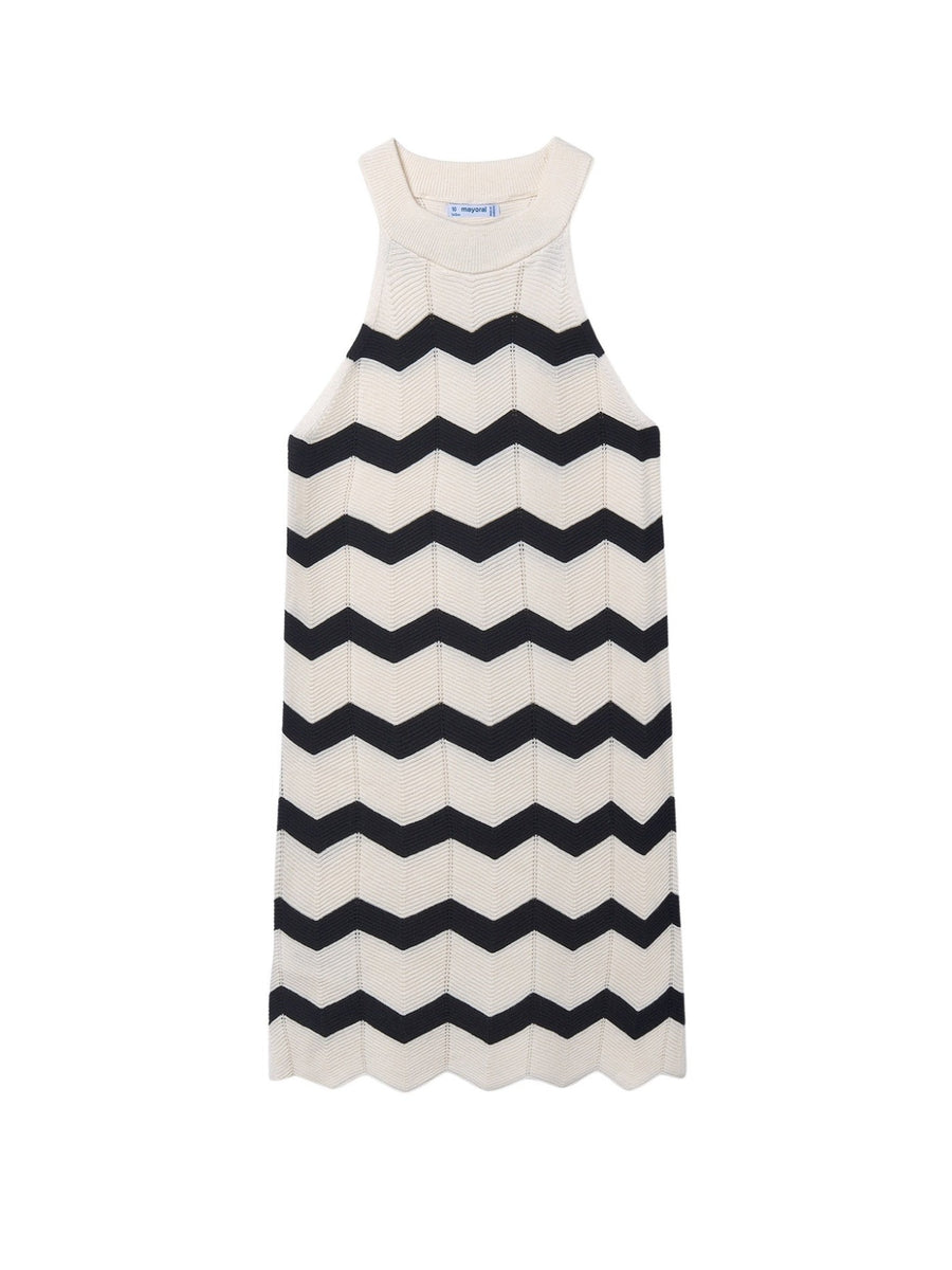 Vestido tricot zig zag Crú-preto (Preto)  para Menina - Mayoral