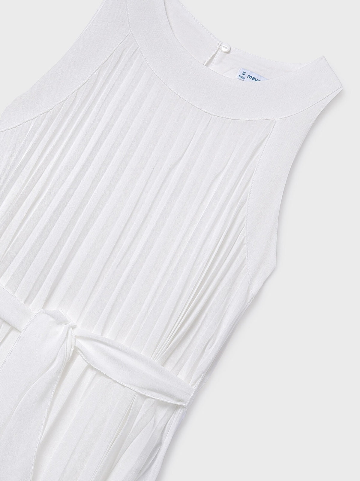 Vestido plissado Crú (Creme / Pérola)  para Menina - Mayoral