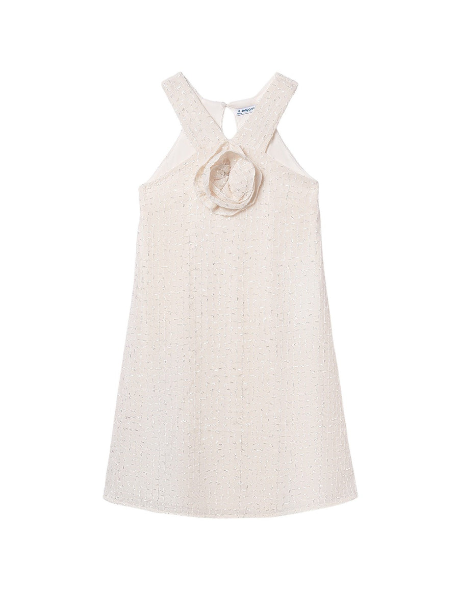 Vestido flor Grão bico (Bege)  para Menina - Mayoral