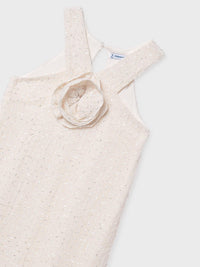 Vestido flor Grão bico (Bege)  para Menina - Mayoral