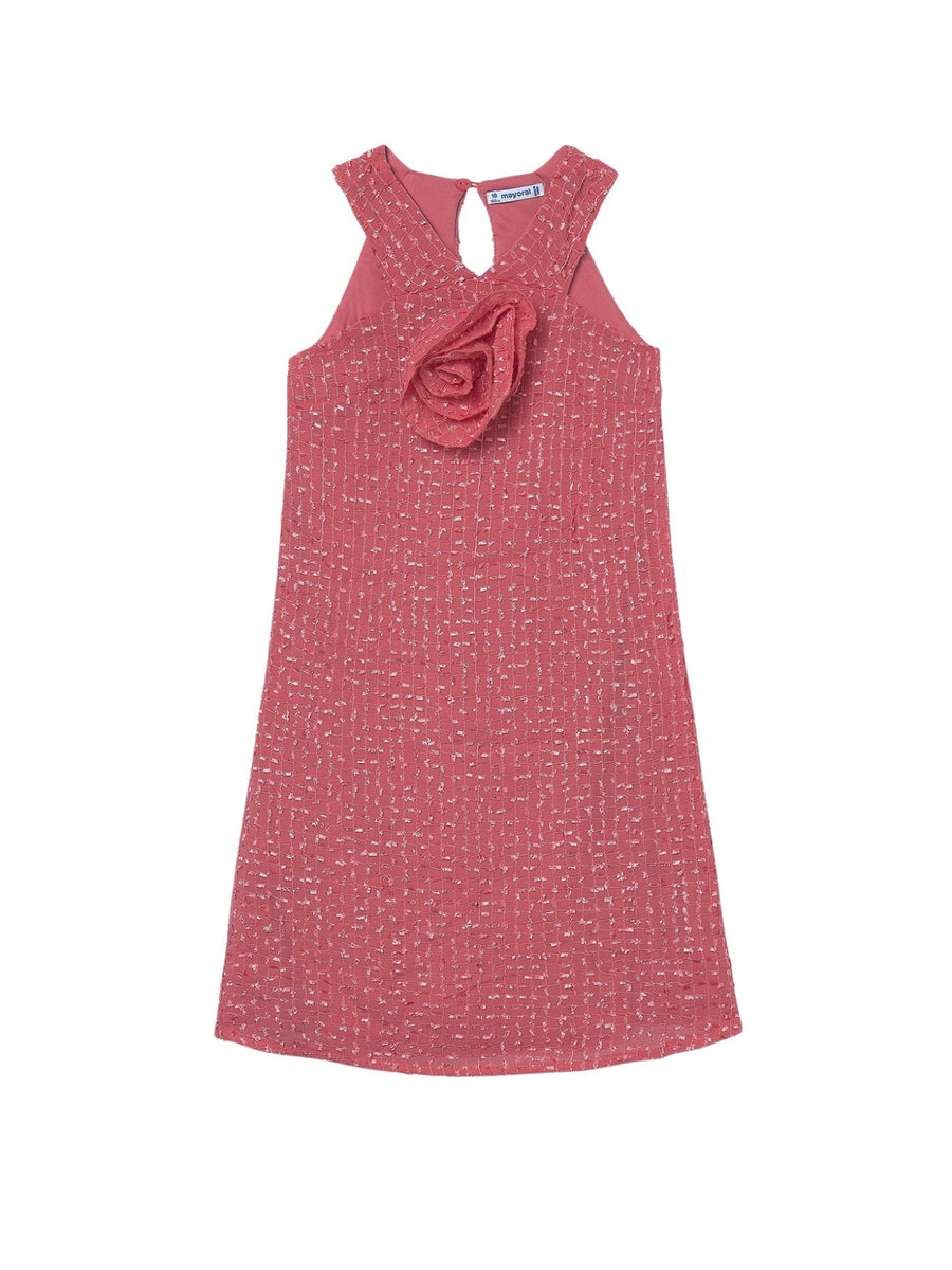 Vestido flor Coral (Tijolo)  para Menina - Mayoral