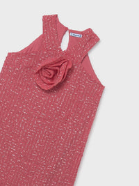 Vestido flor Coral (Tijolo)  para Menina - Mayoral