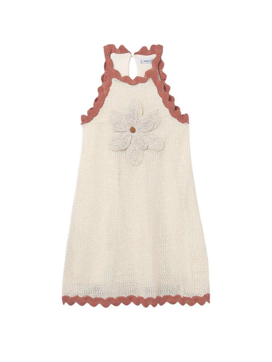 Vestido tricot Osso-arci (Creme / Pérola)  para Menina - Mayoral