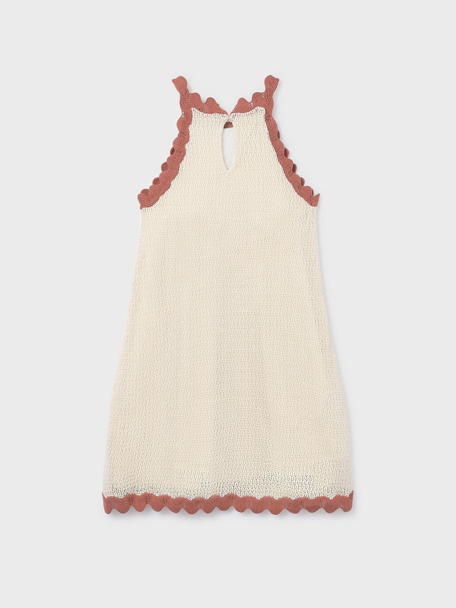 Vestido tricot Osso-arci (Creme / Pérola)  para Menina - Mayoral
