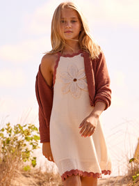 Vestido tricot Osso-arci (Creme / Pérola)  para Menina - Mayoral