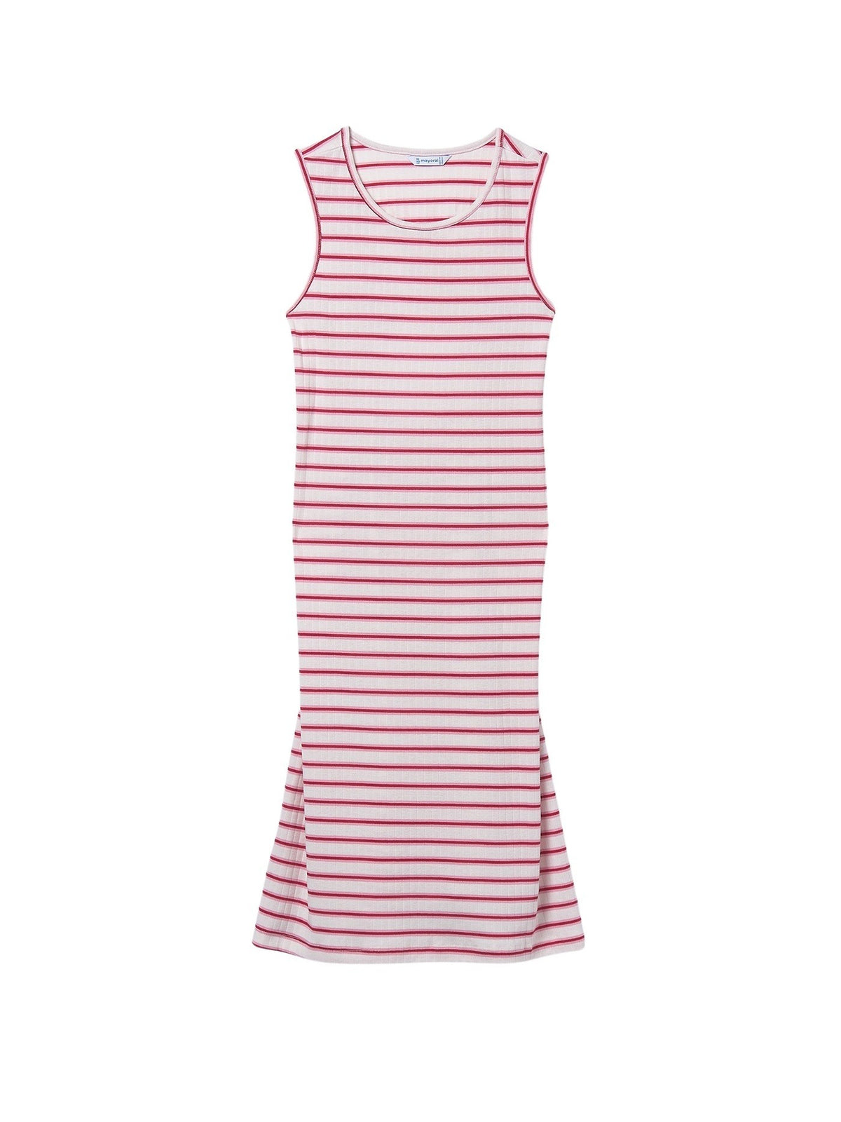 Vestido midi riscas Bco-cereja (Vermelho)  para Menina - Mayoral