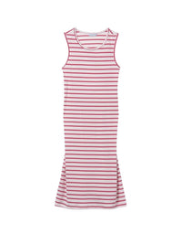 Vestido midi riscas Bco-cereja (Vermelho)  para Menina - Mayoral