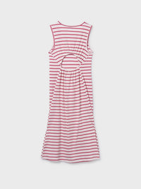 Vestido midi riscas Bco-cereja (Vermelho)  para Menina - Mayoral
