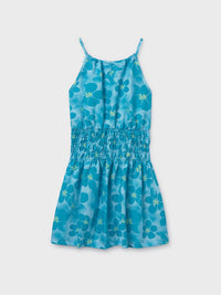 Vestido estampado alças Pacífico (Turquesa)  para Menina - Mayoral