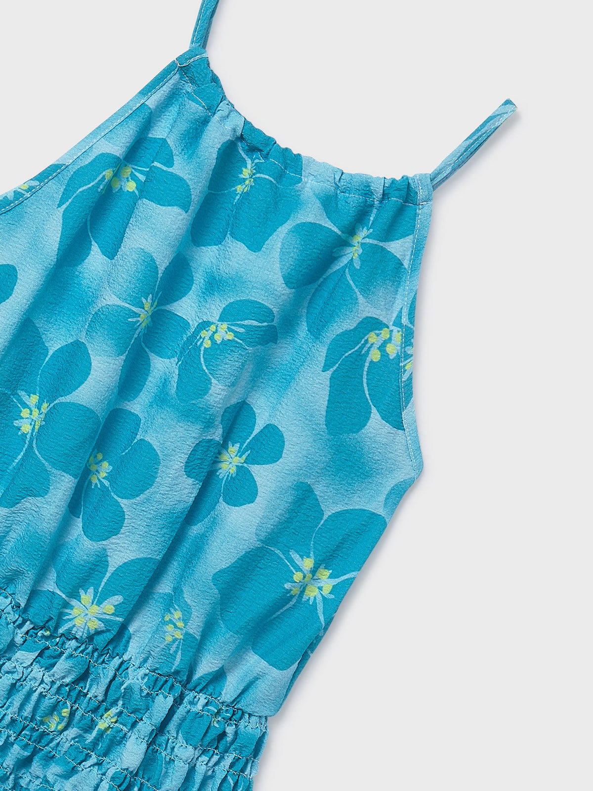 Vestido estampado alças Pacífico (Turquesa)  para Menina - Mayoral