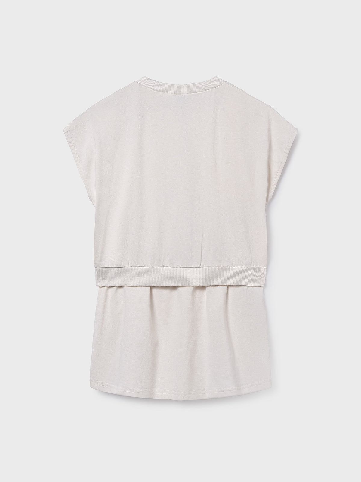 Conj.saia/top pespontos Osso (Creme / Pérola)  para Menina - Mayoral