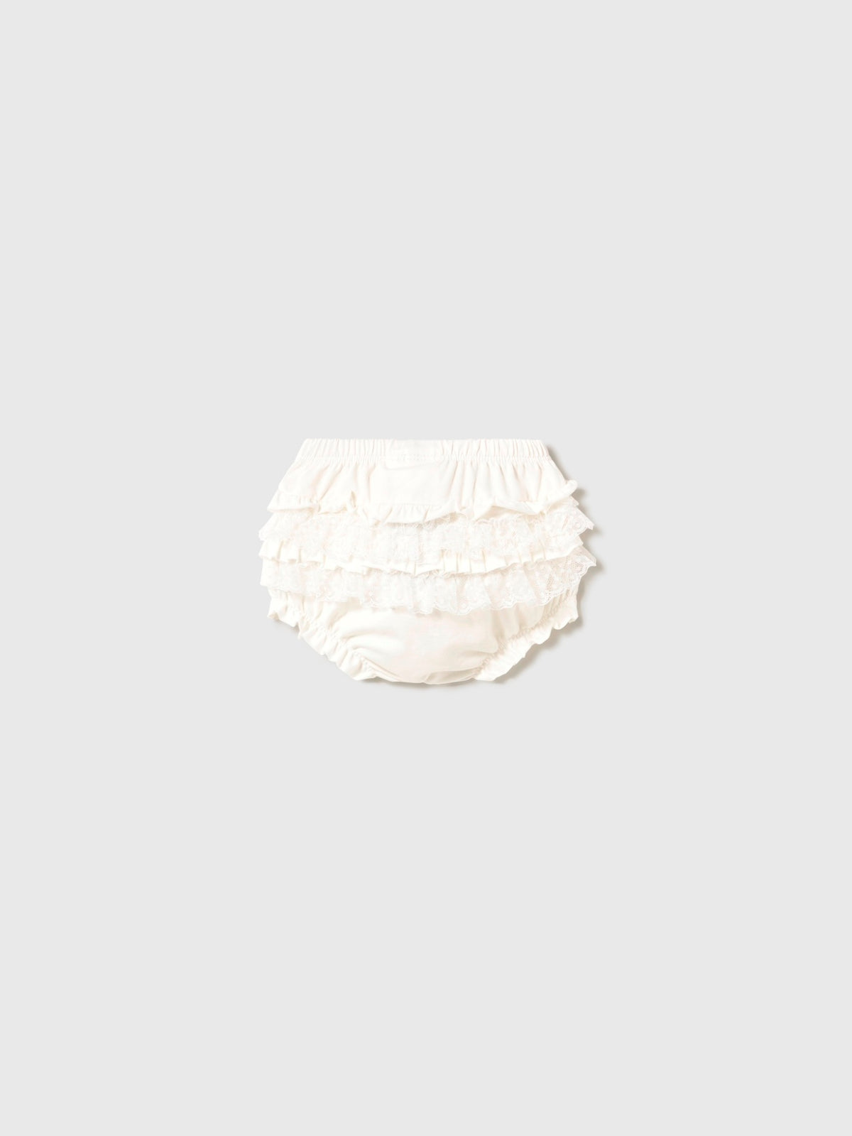 Cuequitas folhos Crú (Creme / Pérola)  para Bebé Menina - Mayoral