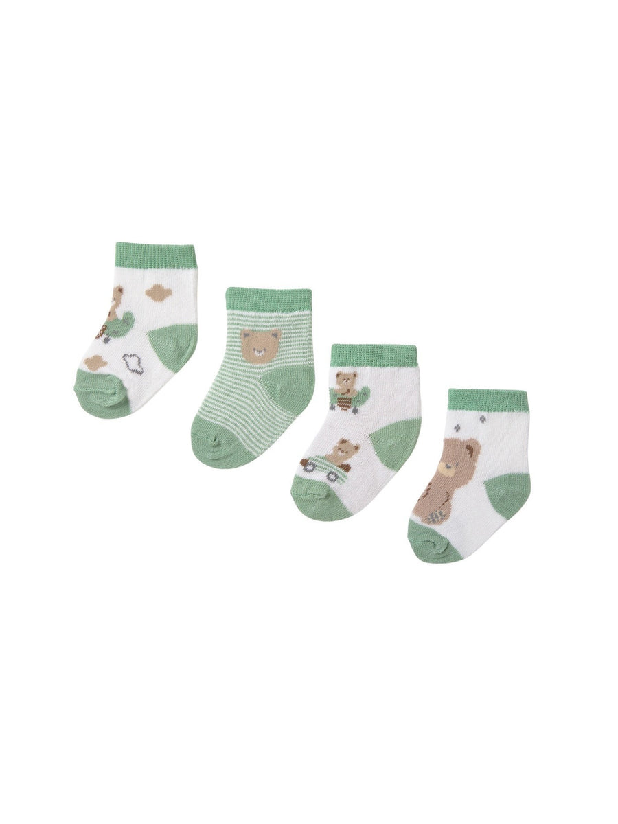 Pack de 4 soquetes Alga (Verde Tropa)  para Bebé Menino - Mayoral