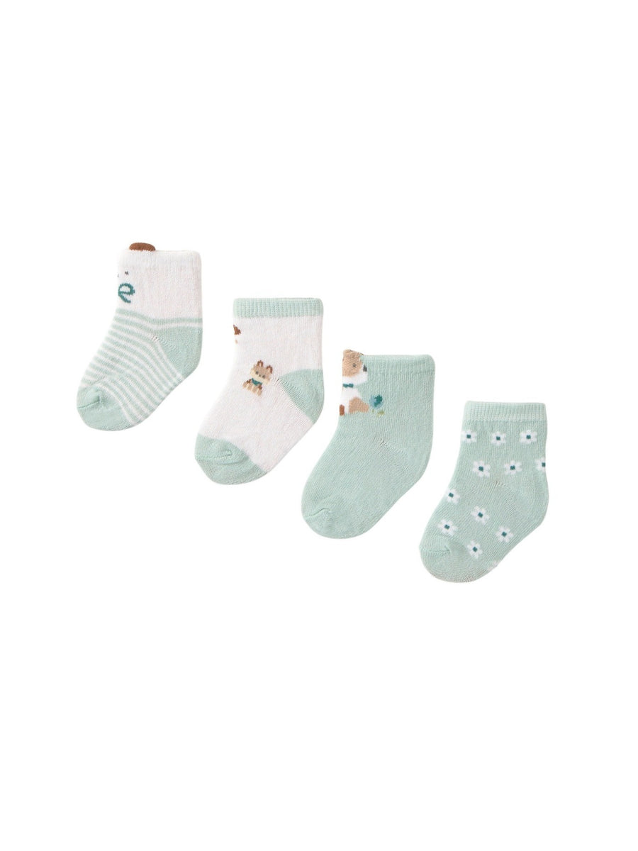 Set 4 soquetes Aqua (Verde Água)  para Bebé Menina - Mayoral