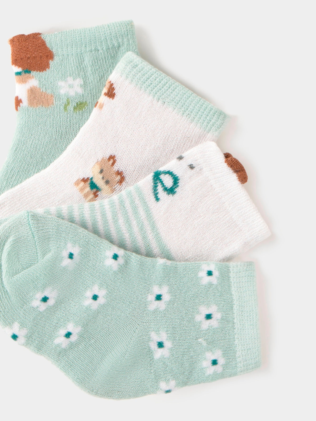 Set 4 soquetes Aqua (Verde Água)  para Bebé Menina - Mayoral