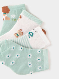 Set 4 soquetes Aqua (Verde Água)  para Bebé Menina - Mayoral