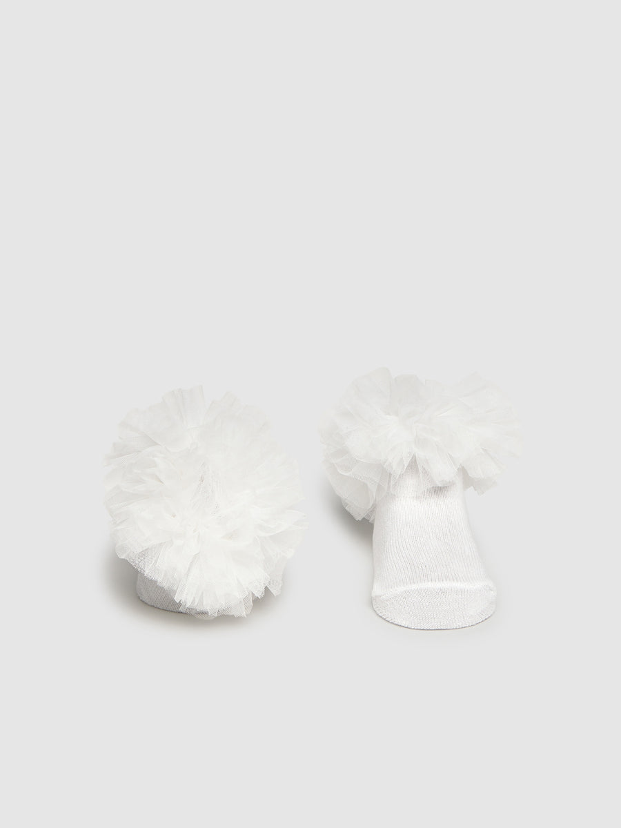 Set bandolete e soquetes Branco (Branco)  para Bebé Menina - Mayoral