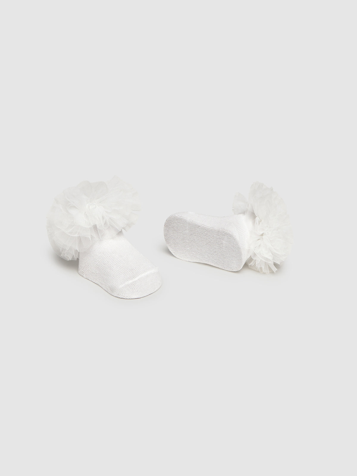 Set bandolete e soquetes Branco (Branco)  para Bebé Menina - Mayoral