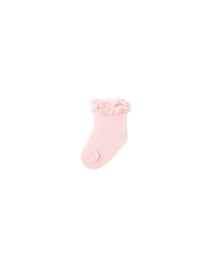 Soquetes com folhos Rosa baby (Rosa Bébé)  para Bebé Menina - Mayoral
