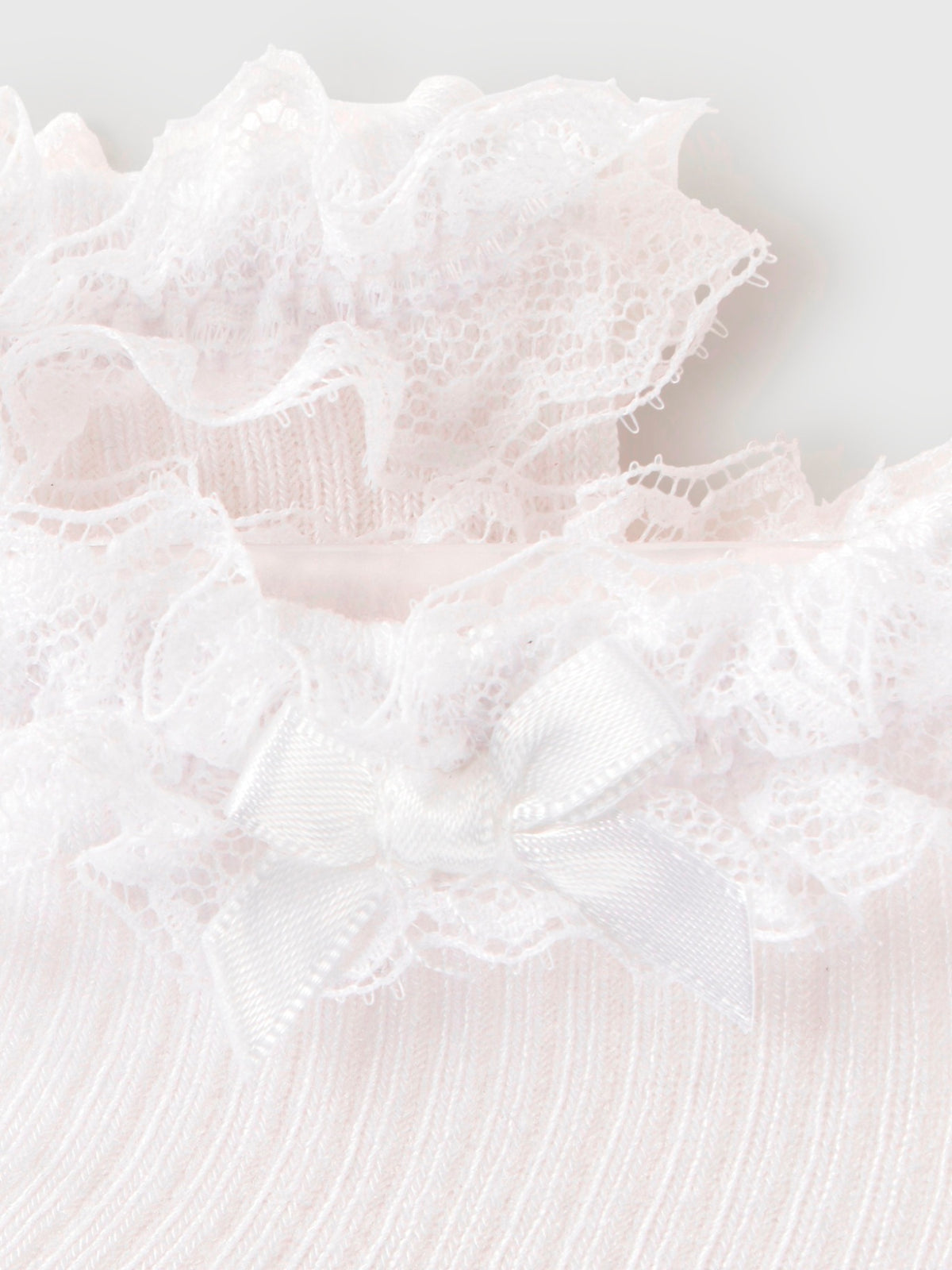 Soquetes com folhos Branco (Branco)  para Bebé Menina - Mayoral