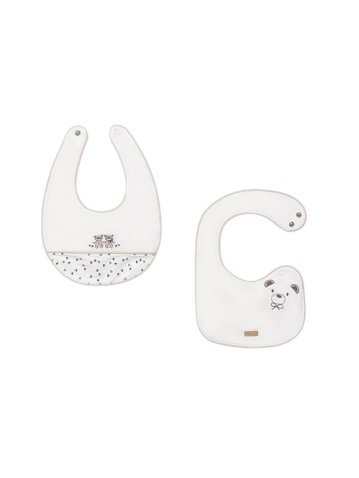 Set 2 babetes Crú (Creme / Pérola)  para Bebé Menino - Mayoral