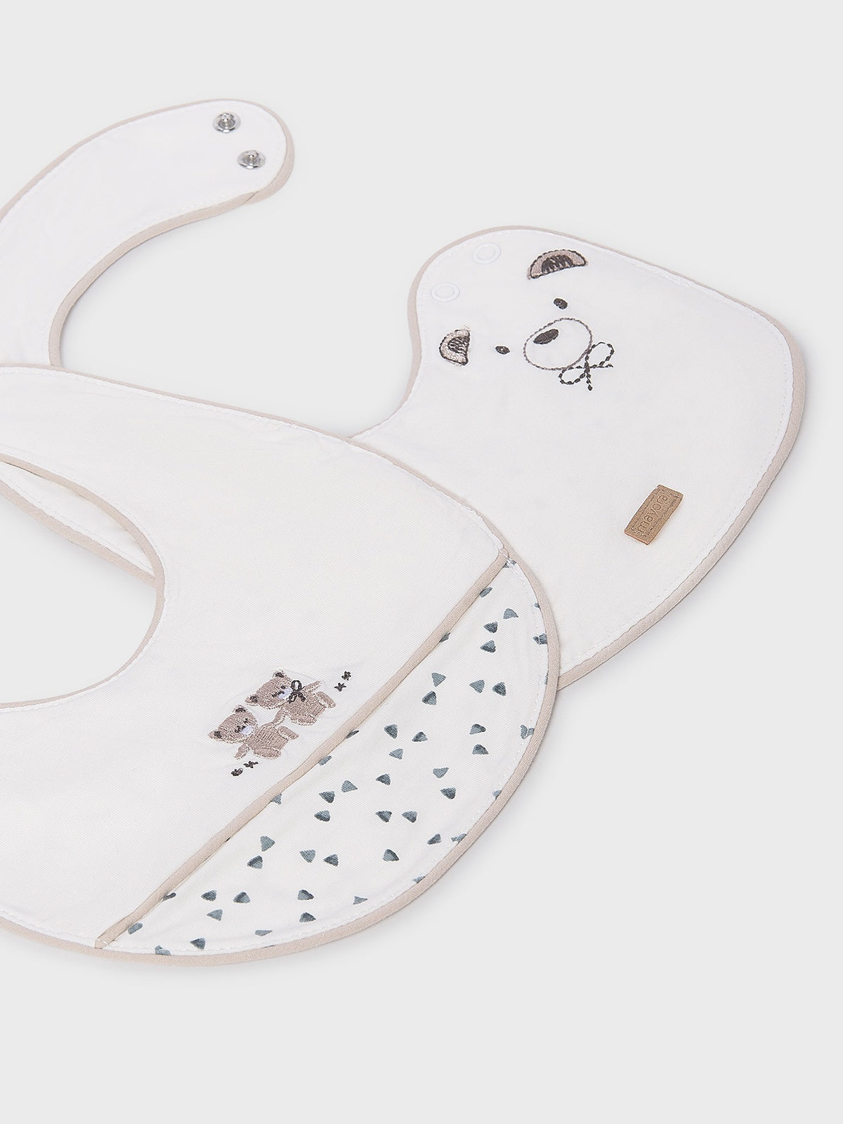 Set 2 babetes Crú (Creme / Pérola)  para Bebé Menino - Mayoral