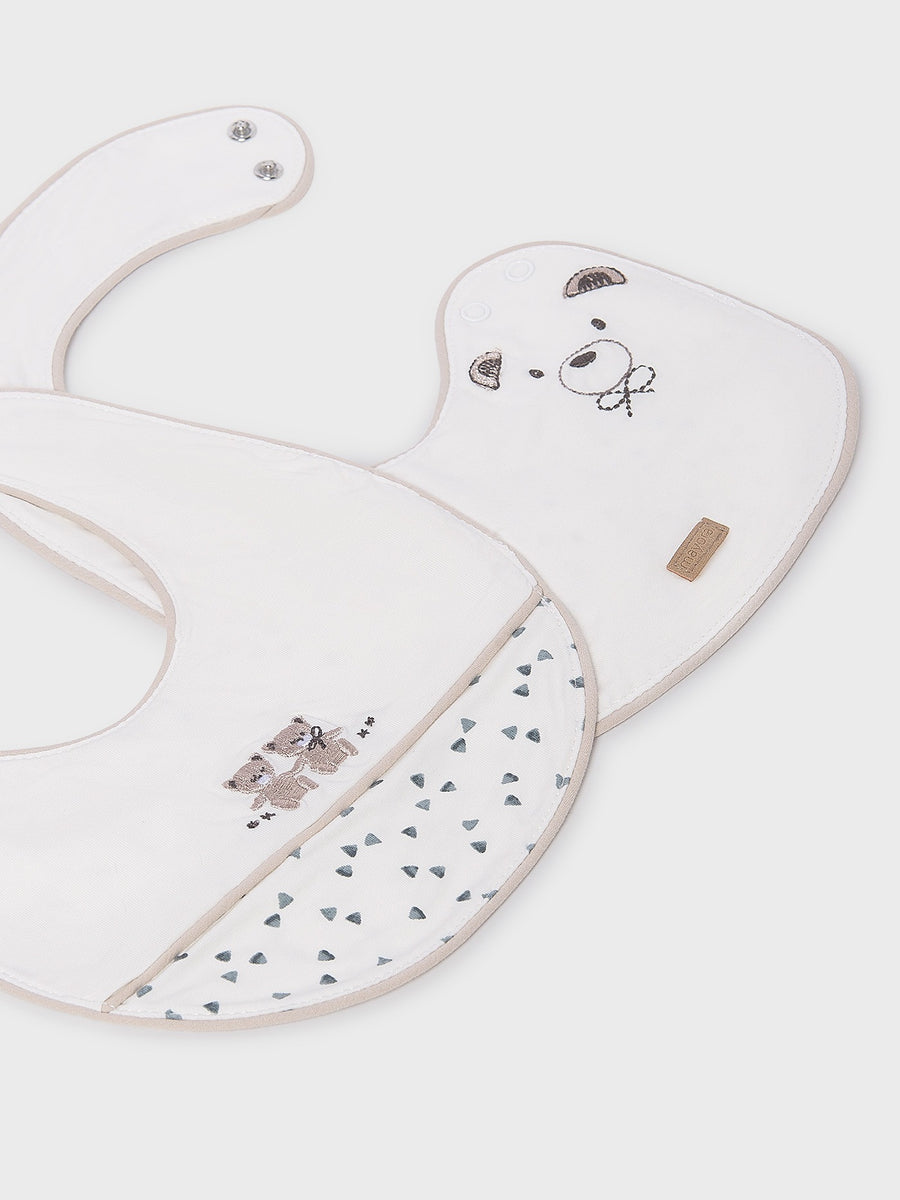 Set 2 babetes Crú (Creme / Pérola)  para Bebé Menino - Mayoral